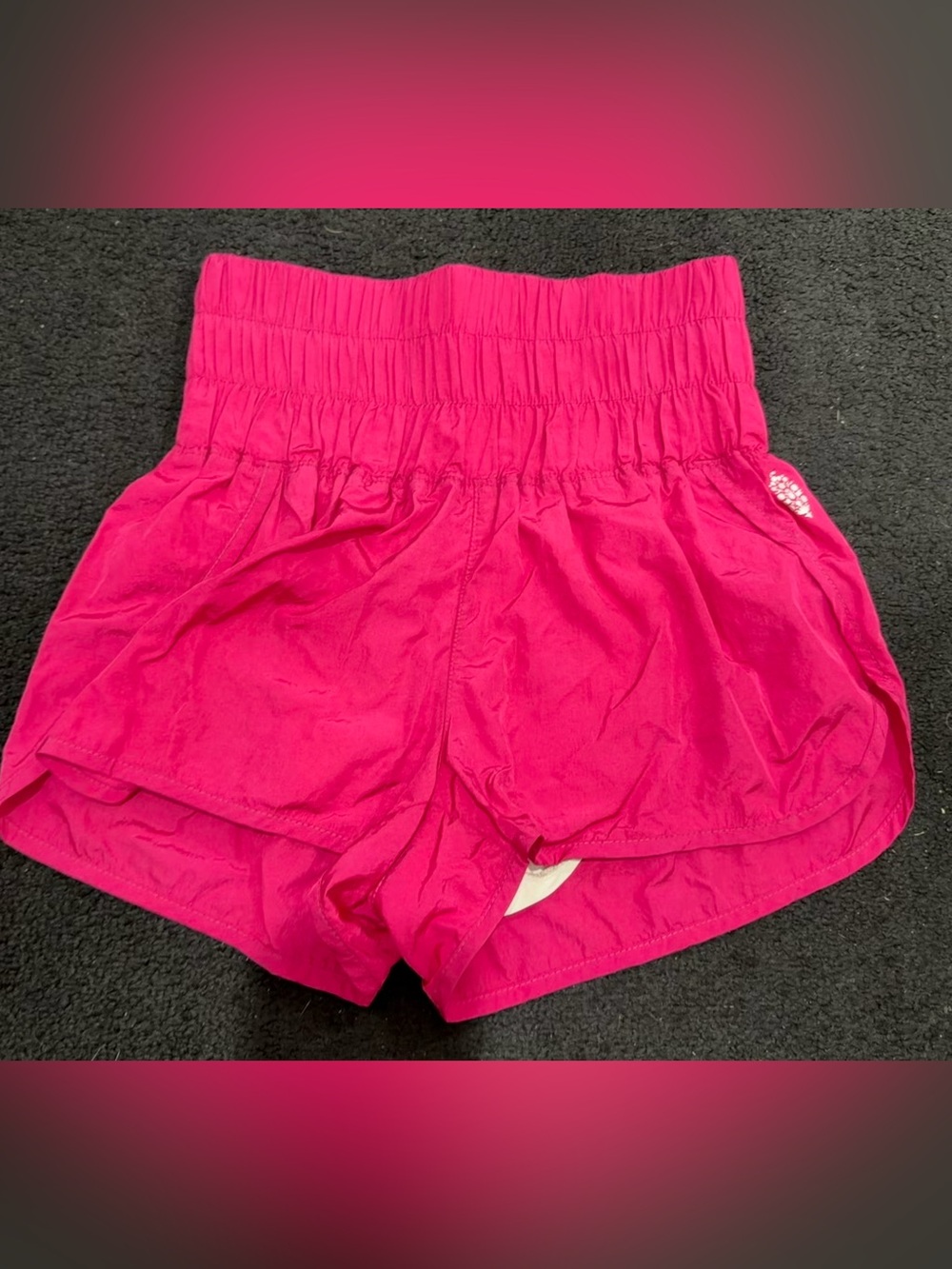 FP Movement by Free People Hot Pink Smocked-Waist Athletic Shorts